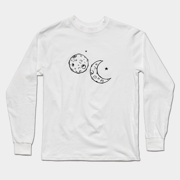 Moons Long Sleeve T-Shirt by xam